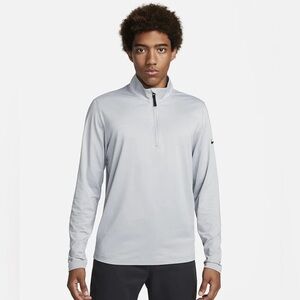Sz LT- Nike Victory Men's Dri-FIT 1/2-Zip Golf Sweatshirt Top, Light Smoke Grey.